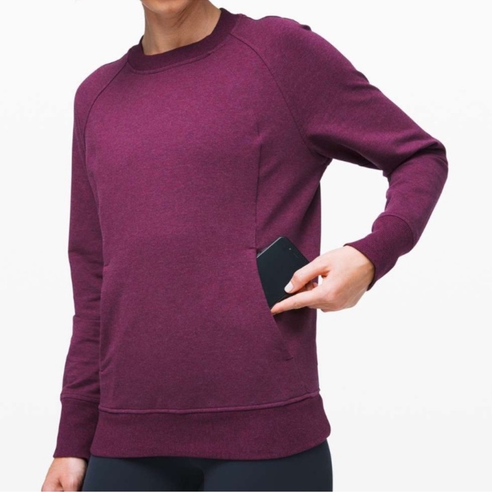 Lululemon Scuba Crew Sweatshirt Purple Size 10 C1 - Picture 3 of 11